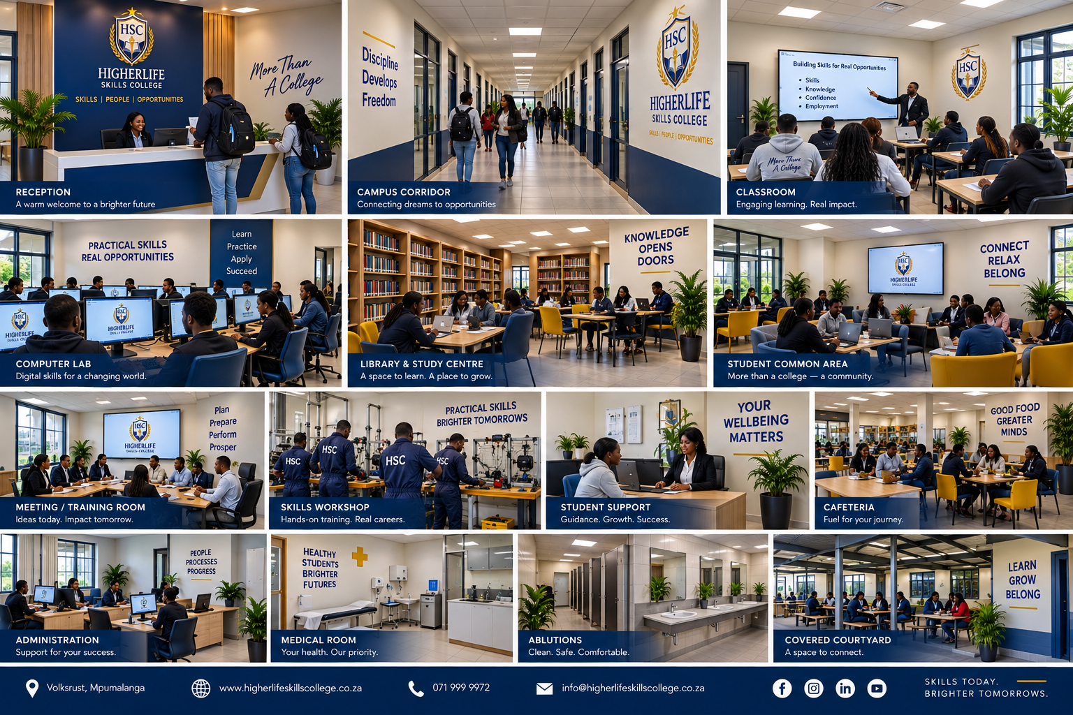 Inside the Higherlife Skills College premises